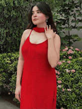 Blood Red Chikankari Kurta Set (Set of 3)